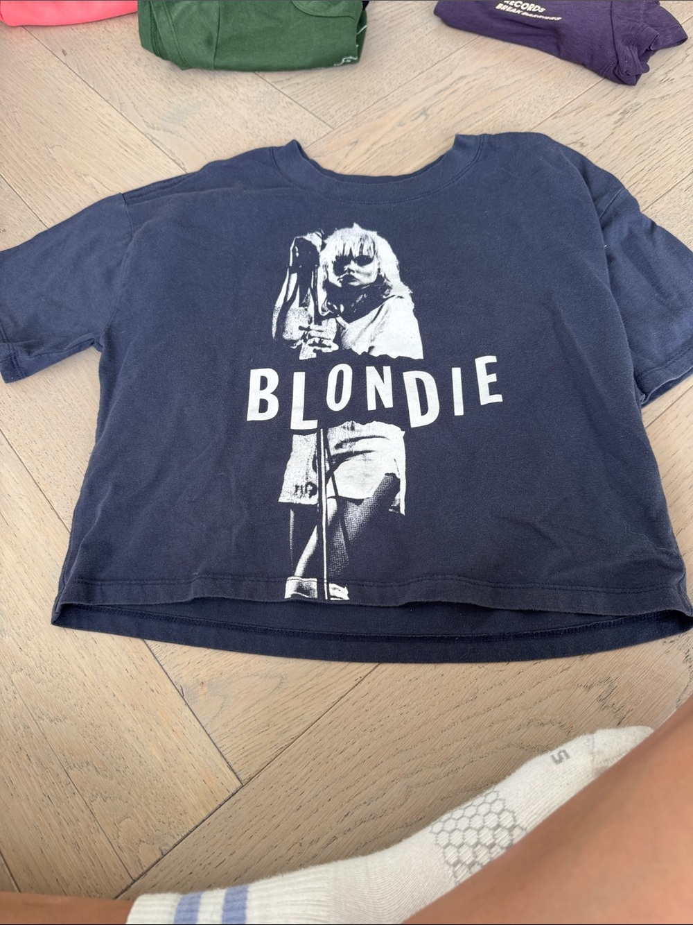 GAP Navy Blondie Graphic Crop Tee